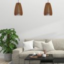 Ver imagem 2 de Luminária Teto tipo Pendente COMETA MDF - Completa - Cor: Marrom