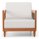 Ver imagem 2 de Poltrona Decorativa Varanda Samoa Madeira Maciça com Cordas Náutica Linho Natural - Desk Design