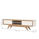 Ver imagem 2 de Rack Bancada para Tv Retro Sala Estar Off White 2,20 Off White