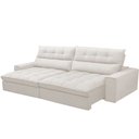 Ver imagem 5 de Sofá Retrátil Reclinável para Sala de Estar Living 290cm Dimas F04 Bouclê Off White - Lyam Decor