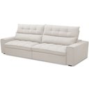 Ver imagem 2 de Sofá Retrátil Reclinável para Sala de Estar Living 290cm Dimas F04 Bouclê Off White - Lyam Decor