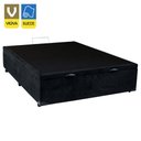 Ver imagem 2 de Cama Box Baú Viúva Suede Preto Emth 128x188x40