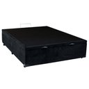 Ver imagem 4 de Cama Box Baú Viúva Suede Preto Emth 128x188x40