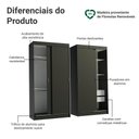 Ver imagem 4 de Conjunto 2 Guarda-Roupas 4 Portas de Correr Preto Tokio Madesa