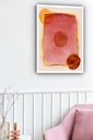 Ver imagem 2 de Quadro Decorativo Abstrato Quadrado Dourado - 70x50cm:moldura Branca