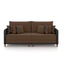 Ver imagem 5 de Sofá 3 Lugares Living 192cm Pé Madeira Valença Pto/veludo K01 - D’Rossi