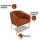 Ver imagem 5 de Poltrona Pé de Ferro Dourado Kit 2 Stella Corano Nozes D03 - D'Rossi