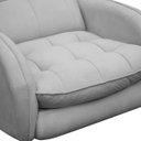 Ver mais imagens de Kit Poltrona de Amamentação Base Giratória Balanço e Puff Angra Veludo - Sofa Store:veludo Cinza Cla