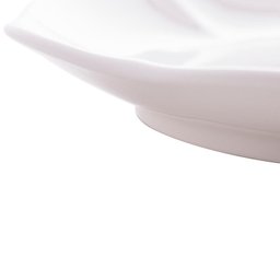 Prato Para Sobremesa De Porcelana Wave Branco 20Cm - Lyor - 5