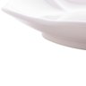 Prato Para Sobremesa De Porcelana Wave Branco 20Cm - Lyor - 5