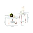 Ver imagem 2 de Conjunto de Mesa Centro e Lateral Back Branco