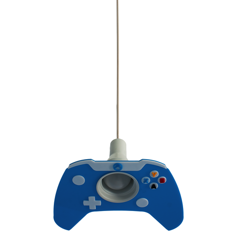 Pendente Controle Xbox em Acrílico Azul – Decoração Gamer, Bivolt, Soquete E27
