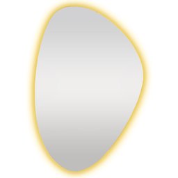 Espelho Orgânico Lapidado com Led 85x55cm com Led Quente e Bateria - 5