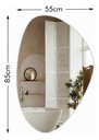 Ver imagem 6 de Espelho Orgânico Lapidado com Led 85x55cm com Led Quente e Bateria