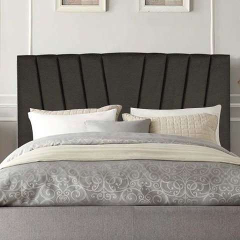 Cabeceira Estofada Bélgica 90cm Solteiro para Cama Box Quarto Linho Marrom - Gat Magazine