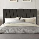 Ver imagem 1 de Cabeceira Estofada Bélgica 90cm Solteiro para Cama Box Quarto Linho Marrom - Gat Magazine