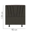Ver imagem 2 de Cabeceira Estofada Bélgica 90cm Solteiro para Cama Box Quarto Linho Marrom - Gat Magazine
