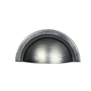 Puxador de Gaveta Concha Sobrepor Zen Shell 64mm Niquel Vechio