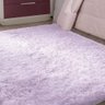 Tapete de Sala 2,00 x 2,40 Peludo Luxo Felpudo - Lilás Liso - 1