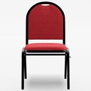 Ver imagem 1 de Kit 3 Cadeiras Hoteleiras Auditório Empilhável Linho M23 Vermelho - Mpozenato