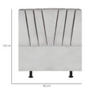 Ver imagem 3 de Cabeceira Solteiro Cama Box Estofada 90 Cm Lile Linho:cinza Claro