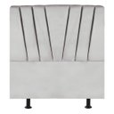 Ver imagem 2 de Cabeceira Solteiro Cama Box Estofada 90 Cm Lile Linho:cinza Claro