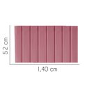 Ver imagem 2 de Painel Estofada Carla 140CM Casal Courino Rosa - D A DECOR