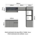 Ver imagem 4 de Armário de Cozinha Completa 260cm Suspenso Nice Madesa 10