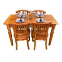 Ver imagem 5 de Mesa Madeira de Demolição 140cm X 70cm com 4 Cadeiras Leque Sudeste Rústico