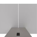 Ver imagem 5 de Mesa Escritório 2,70m 2 Cx de Tomada e Painel de Tv Duplo F5 Cor:cinza Sagrado com Preto