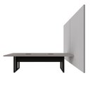 Ver imagem 4 de Mesa Escritório 2,70m 2 Cx de Tomada e Painel de Tv Duplo F5 Cor:cinza Sagrado com Preto