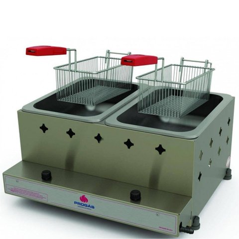 Fritadeira A Gas 10 L PR-20 G Progas 2 Cestos Alta Pressao