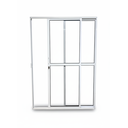 Ver imagem 2 de Porta Sacada 2 Folhas Aluminio Branco com Fechadura 2,10x1,50 Linha 25
