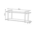 Ver imagem 2 de Nicho Industrial Paris Preto e Tampo Imbuia 80 Cm