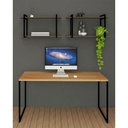 Ver imagem 3 de Nicho Industrial Paris Preto e Tampo Imbuia 80 Cm