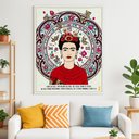 Ver imagem 3 de Quadro Box Frida Relogio Branco em Mdf 30x40