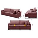 Ver imagem 2 de Sofá Cama Retrátil e Reclinável 2,30m com Molas Karina Veludo Rover & Beato