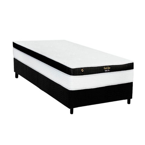 Cama Box Solteiro: Colchão Molas Masterpocket Ensacadas Luckspuma Gold Line Elastic Gel + Base Crc