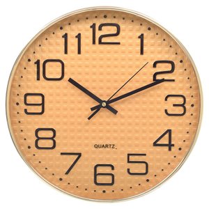 Relógio De Parede 30 Cm Decorativo Silencioso RE-093 PGB Dourado