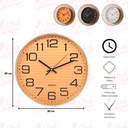 Ver imagem 3 de Relógio de Parede 30 Cm Decorativo Silencioso Re-093 Pgb Dourado