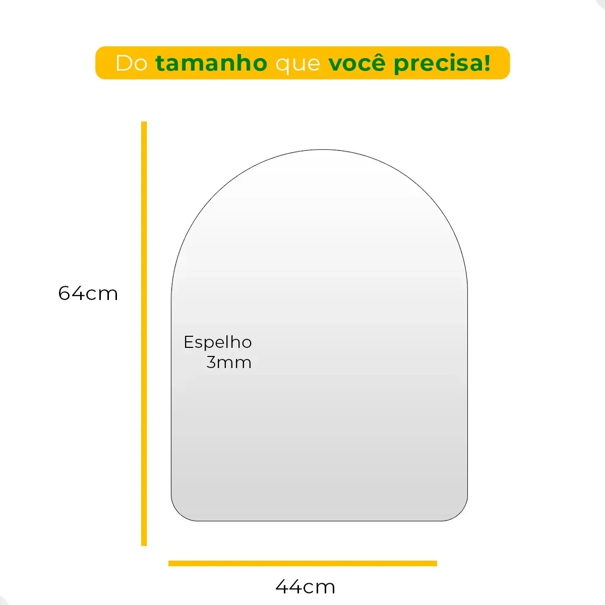 Ver imagem 6 de Espelho Orgânico de Parede com Led Frio Capela 44x64 Espelho Decorativo para Sala Quarto Banheiro