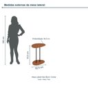 Ver imagem 3 de Mesa Lateral New Bend Incolar Cedro com Pé Preto