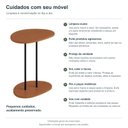 Ver imagem 4 de Mesa Lateral New Bend Incolar Cedro com Pé Preto