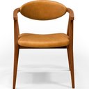Ver imagem 3 de Cadeira Estofada para Sala de Estar Cecília B04 Couríssimo Whisky - Lyam Decor