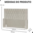 Ver imagem 6 de Cabeceira de Cama Box Estofada 140 Cm Casal Emma Suede