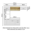 Ver imagem 4 de Armário de Cozinha Completa 270cm Branco Agata Madesa 04