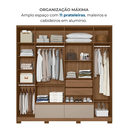 Ver imagem 5 de Guarda-Roupa Casal 6 Portas 4 Gavetas com Pés Denver Carvalho e Fendi