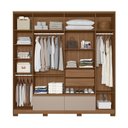 Ver imagem 6 de Guarda-Roupa Casal 6 Portas 4 Gavetas com Pés Denver Carvalho e Fendi