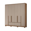 Ver mais imagens de Guarda-Roupa Casal 6 Portas 4 Gavetas com Pés Denver Carvalho e Fendi