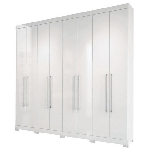 Guarda-Roupa Master Vip 8 Portas com Pés Branco